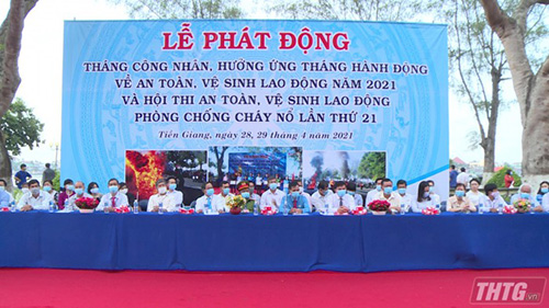 Tiền Giang tổ chức phát động Tháng Công nhân và Tháng hành động về an toàn vệ sinh lao động 2021